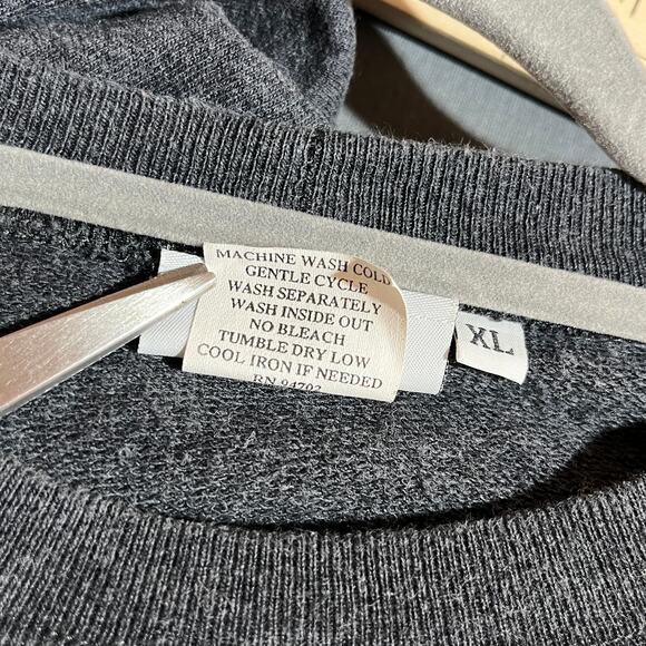 Hot Cotton‎ Sweatshirt Womens XL Gray In The Meadow Snowman Crew Neck Christmas - Picture 7 of 9